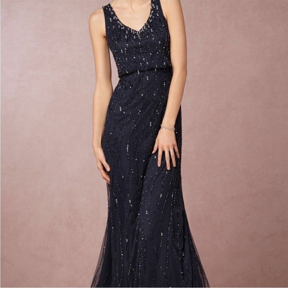Adrianna Papell Navy Maxi Dress